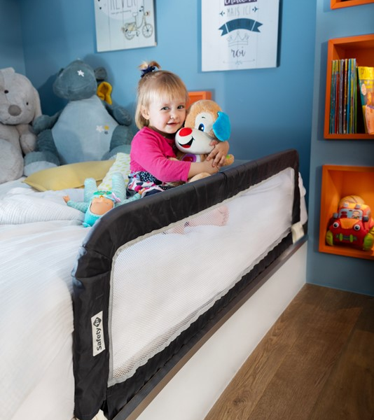 Safety first barriera letto portatile dark grey