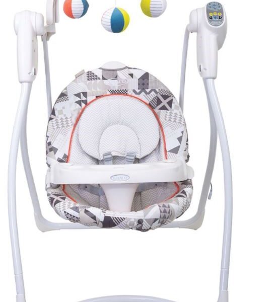 Graco lovin hug swing / a corrente patchwork grey