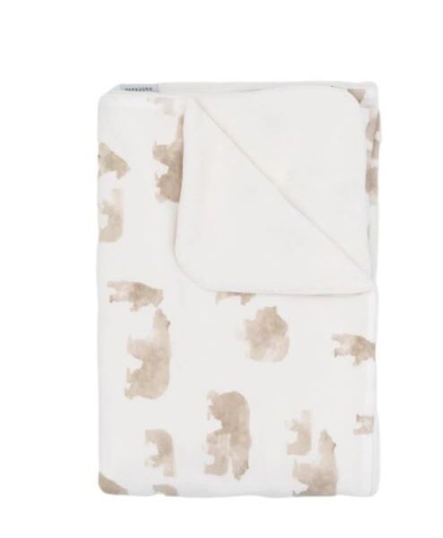 Bamboom coperta culla 100x75 jersey print doppia orso