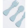 Bamboom set posate 3pz  col. azzurro ghiaccio