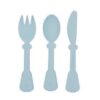 Bamboom set posate 3pz  col. azzurro ghiaccio