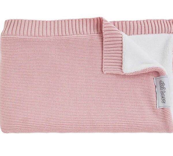 Dilibest coperta culla car cotone e bamboo winter rosa talco
