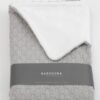 Bamboom coperta culla 100x75  honey grey bambu + peluche