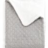 Bamboom coperta culla 100x75  honey grey bambu + peluche
