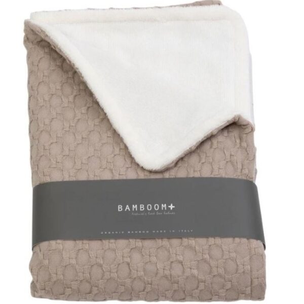Bamboom coperta lettino 140x100 honey in bamboo + peluche