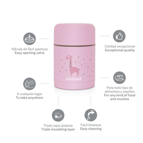 Miniland food thermos rose
