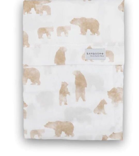 Bamboom lenzuola lettino 110x140+federa print orso