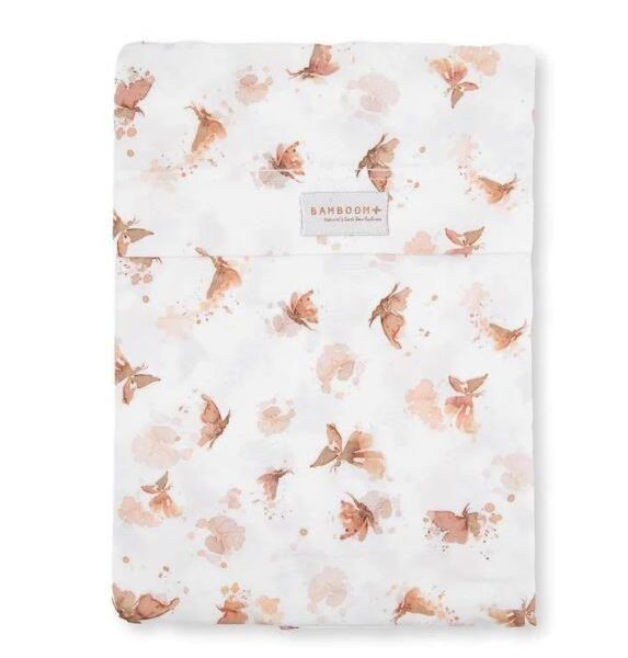 Bamboom lenz.culla/carrozzina 75x100 +federa print butterfly