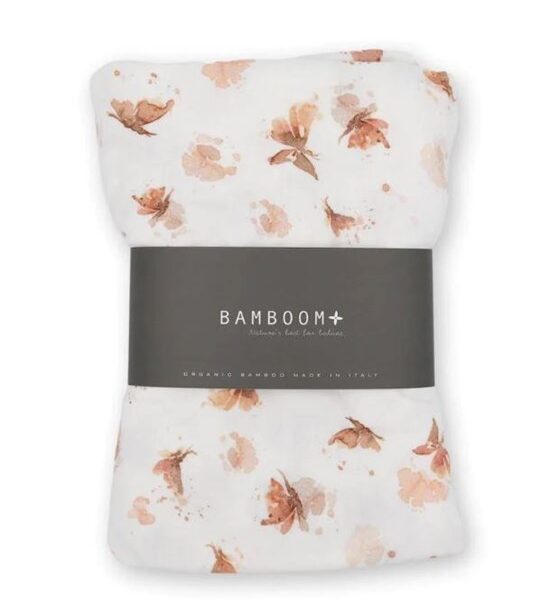Bamboom copri materasso lettino 120x60 butterfly