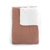 Bamboom coperta goffrato rosa antico scuro