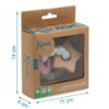 Kiokids massaggiagengive legno e silicone rosa e grigio +3m
