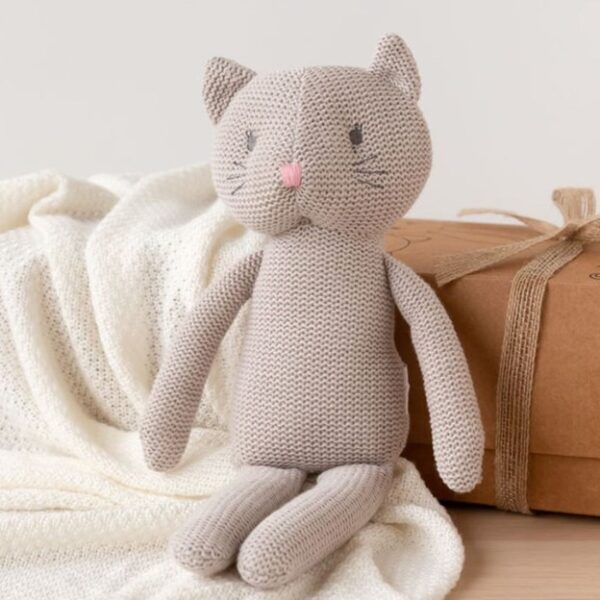 Kiokids peluche gattino gambalunga 30cm grigio