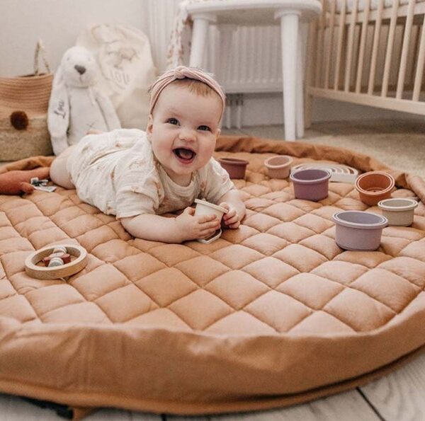 Play&go sacco portagiochi tappeto organic soft brown