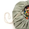 Play&go sacco portagiochi e tappeto  organic grid green