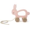 Trixie pull along toy mrs rabbit coniglio in legno