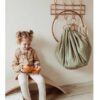 Play&go sacco portagiochi e tappeto  organic grid green