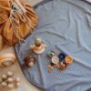 Play&go sacco portagiochi e tappeto  organic grid blue