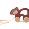 Trixie pull along toy mr monkey scimmia in legno