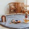 Play&go sacco portagiochi e tappeto  organic grid blue