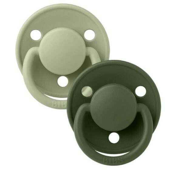 Bibs succhietti de lux 2pz verde/grigio