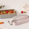 Kiokids porta pranzo acciaio inox coniglietto rosa ml550