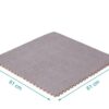 Kiokids tappeto 60x60x1cm grigio 4  pezzi