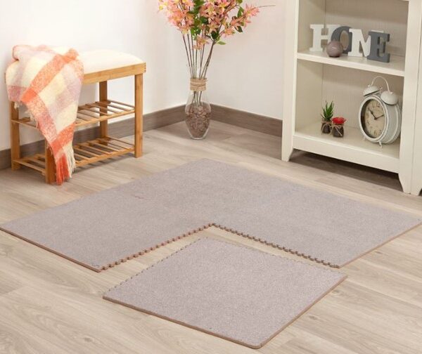 Kiokids tappeto 60x60x1cm grigio 4  pezzi