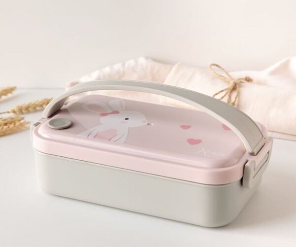 Kiokids porta pranzo acciaio inox coniglietto rosa ml550