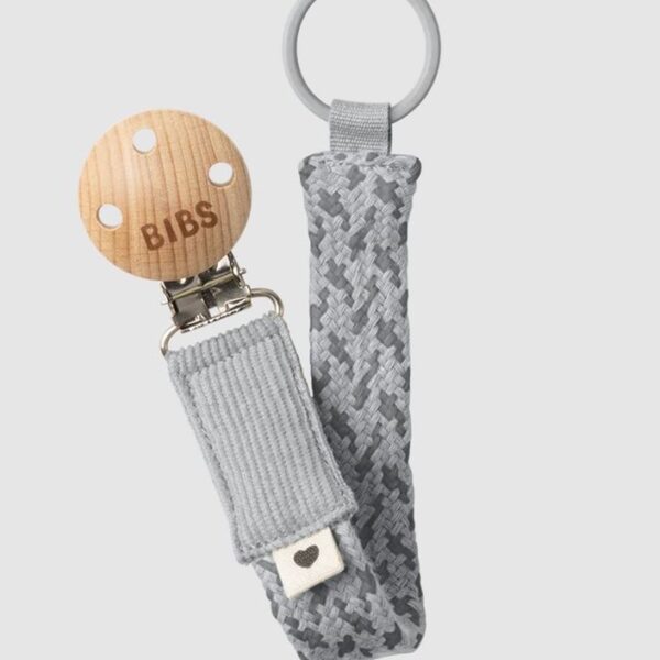 Bibs porta succhietto nero/grigio