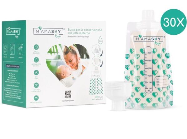 Mamashy mamakeep buste per conservazione del latte materno