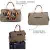 Childhome mommy bag in tela borsa fasciatoio kaki