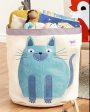 3 sprouts cesto portatutto gatto blu 100% cotone 3 sprouts cesto portatutto gatto blu 100% cotone