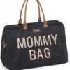 Childhome mommy bag borsa fasciatoio nero e oro