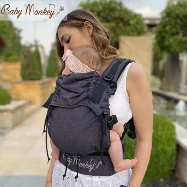 Baby monkey regolo marsupio ergonomico  col.nero 0/24m
