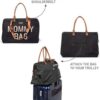 Childhome mommy bag borsa fasciatoio nero e oro