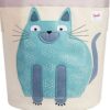 3 sprouts cesto portatutto  gatto blu 100% cotone