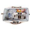 Childhome mommy bag borsa fasciatoio bianco righe nero oro