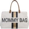 Childhome mommy bag borsa fasciatoio bianco righe nero oro