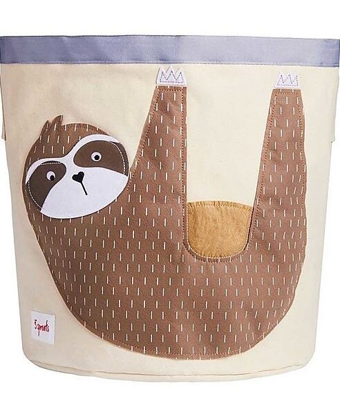 3 sprouts cesto portatutto bradipo 100% cotone
