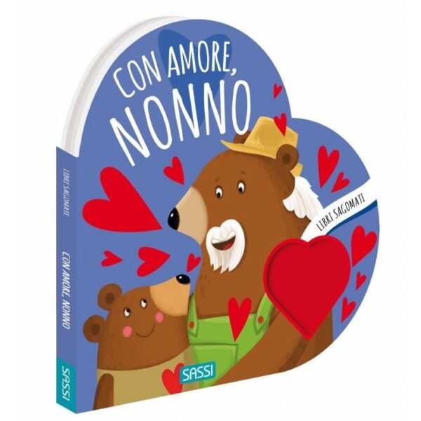 Sassi libro sagomato con amore nonno