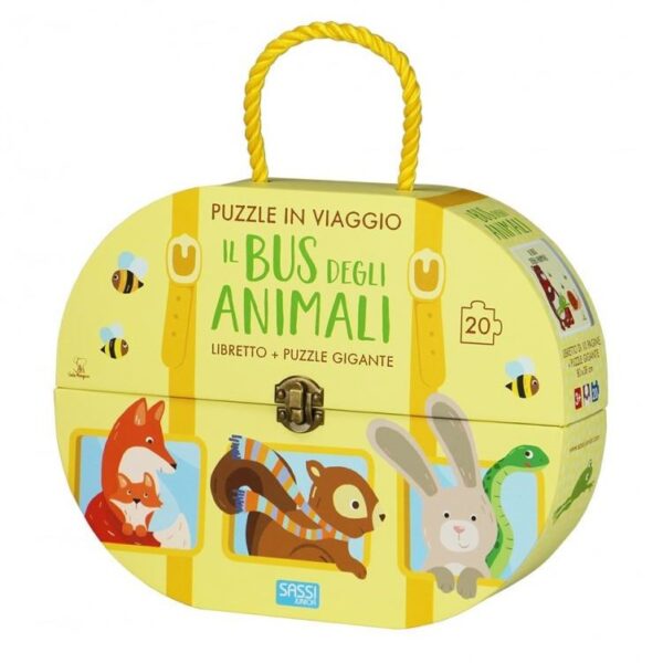 Sassi puzzle da viaggio il bus degli animali