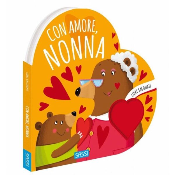 Sassi libro sagomato con amore nonna