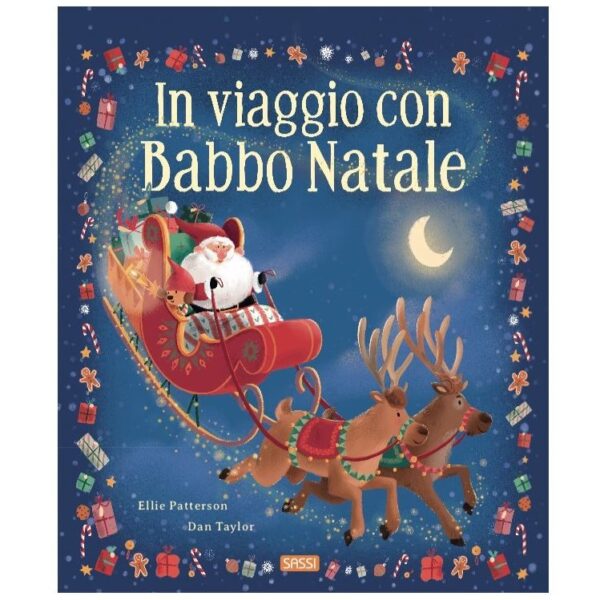 Sassi libro illustrato in viaggio con babbo natale