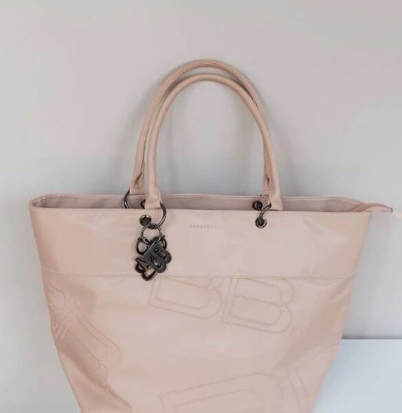 Bamboom tote bag borsa in tessuto riciclato rosa