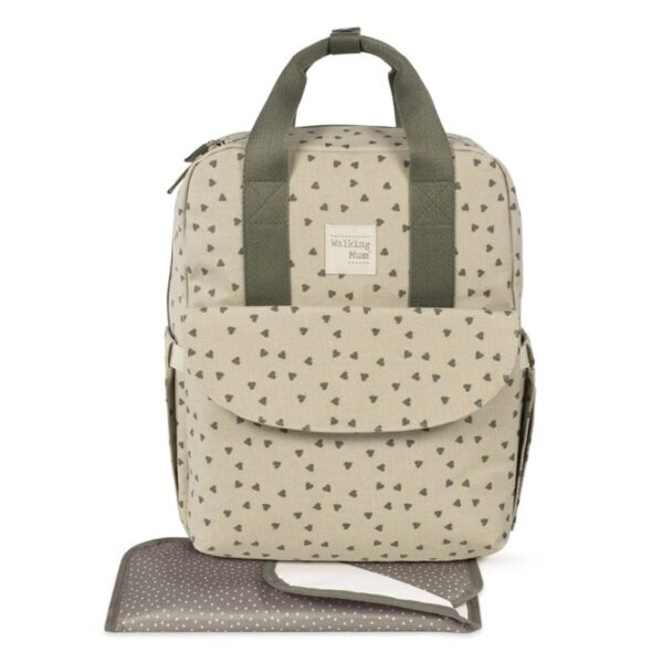 Walking mum zaino cuori poppy moss