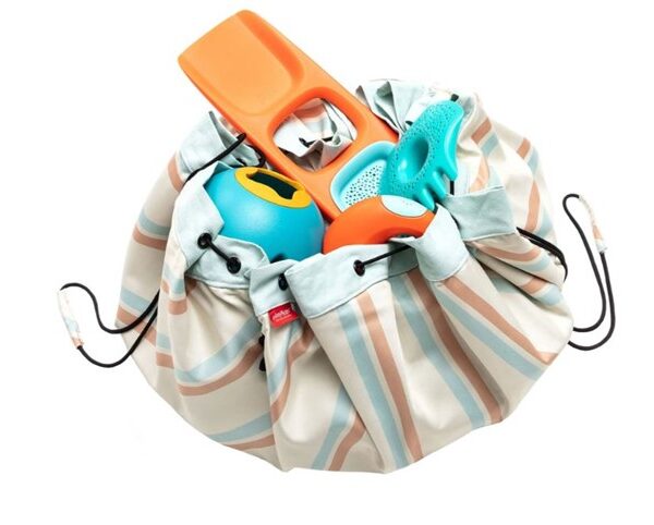 Play&go sacco portagiochi e tappeto outdoor play stripes