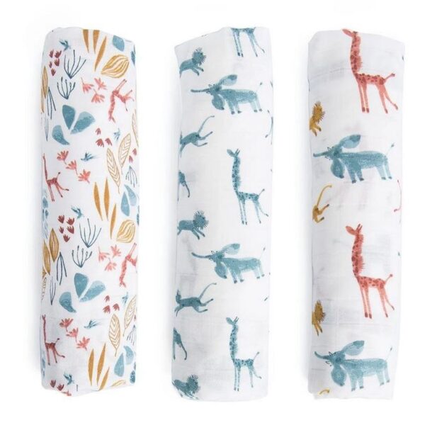 Moulin roty swaddle 70x70 cotone organico set 3pz sous mon b