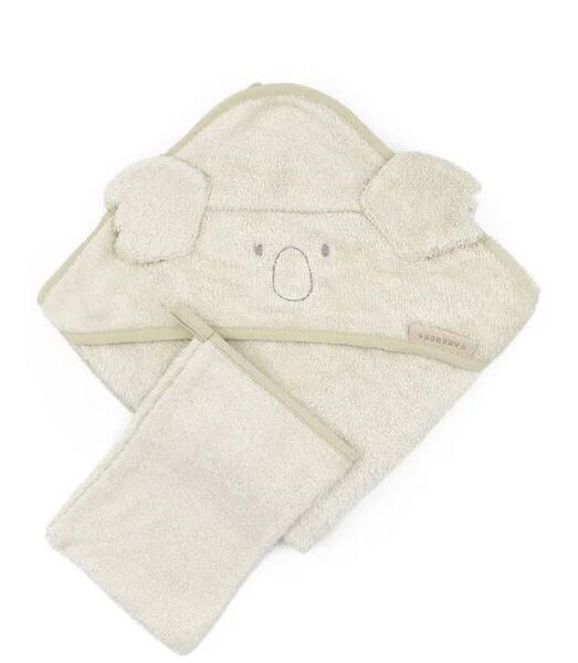Bamboom asciugamano con cappuccio + guanto koala 75x75cm
