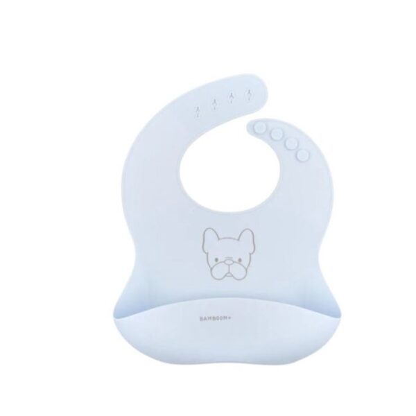 Bamboom bavaglino in silicone azzurro