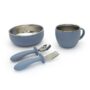 Mizu baby taiki steel set pappa acciaio/silicone - UNICA, AZZURRO